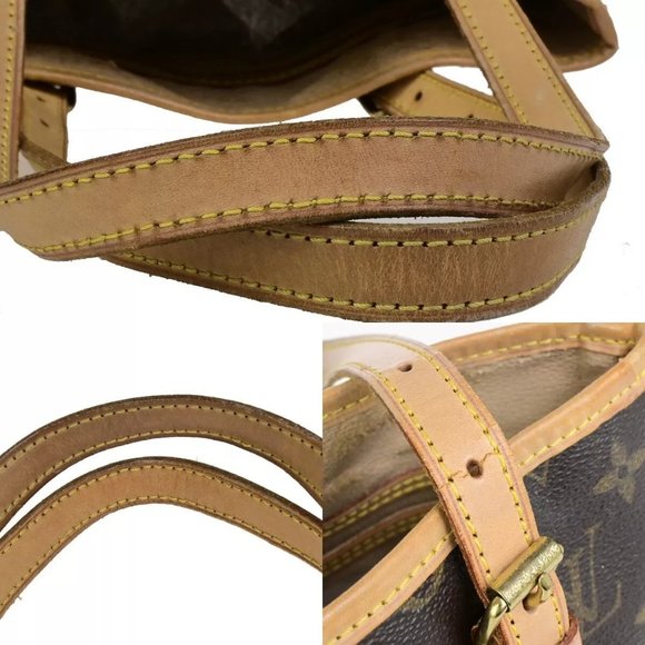 LOUIS VUITTON BUCKET PM Shoulder Tote Bag Monogram Leather Brown - Picture 7 of 15